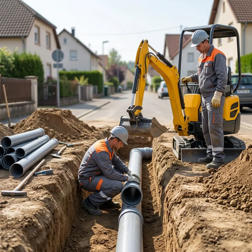 Raccordement au tout à l'égout Grosbliederstroff (57520)