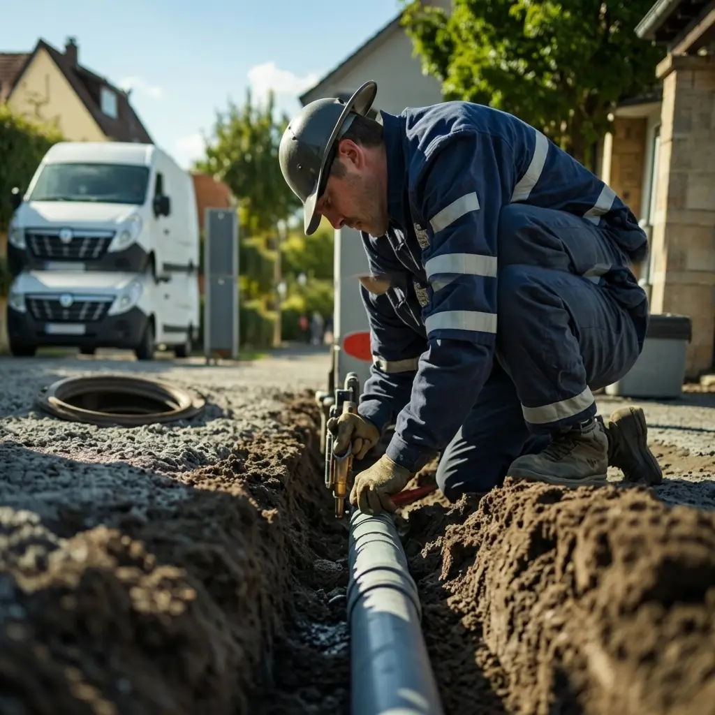 Raccordement au tout à l'égout Petite-Rosselle (57540)
