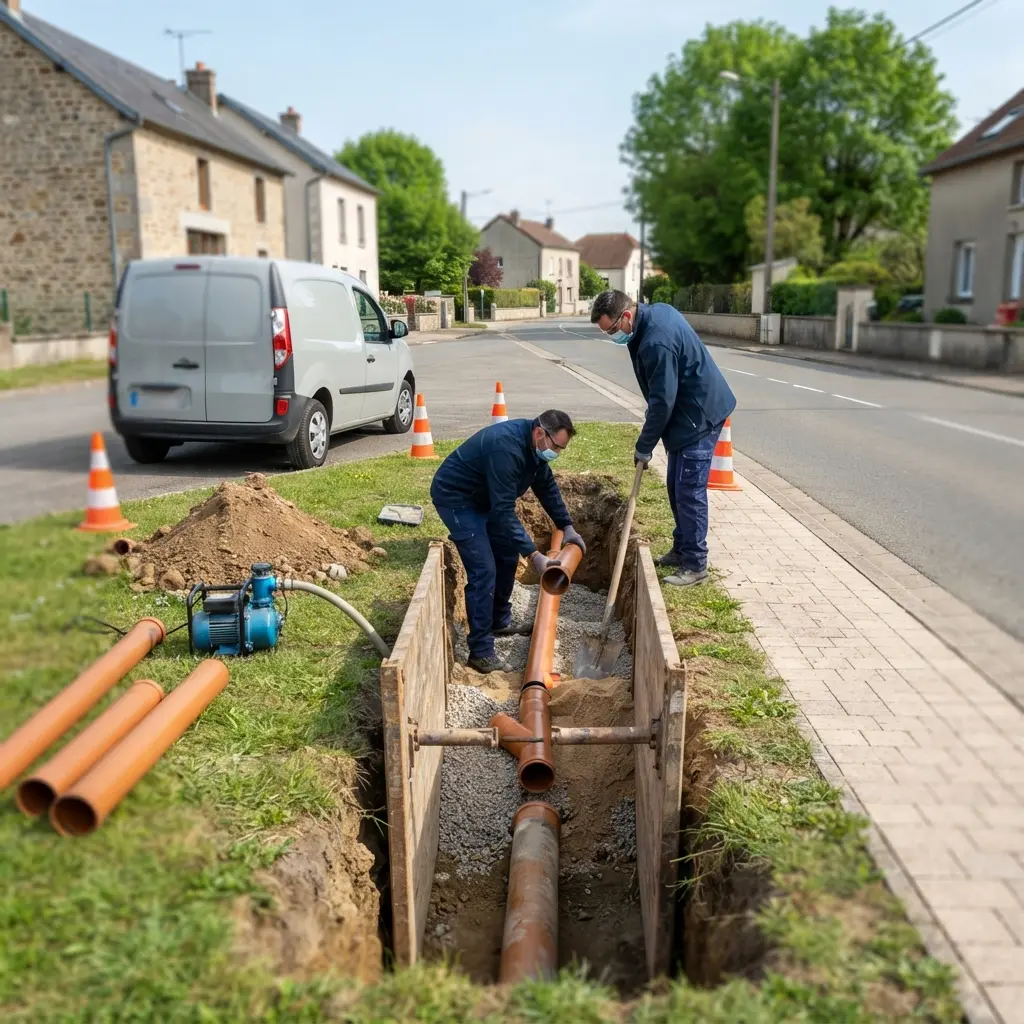 Raccordement au tout à l'égout Rémilly (57580)