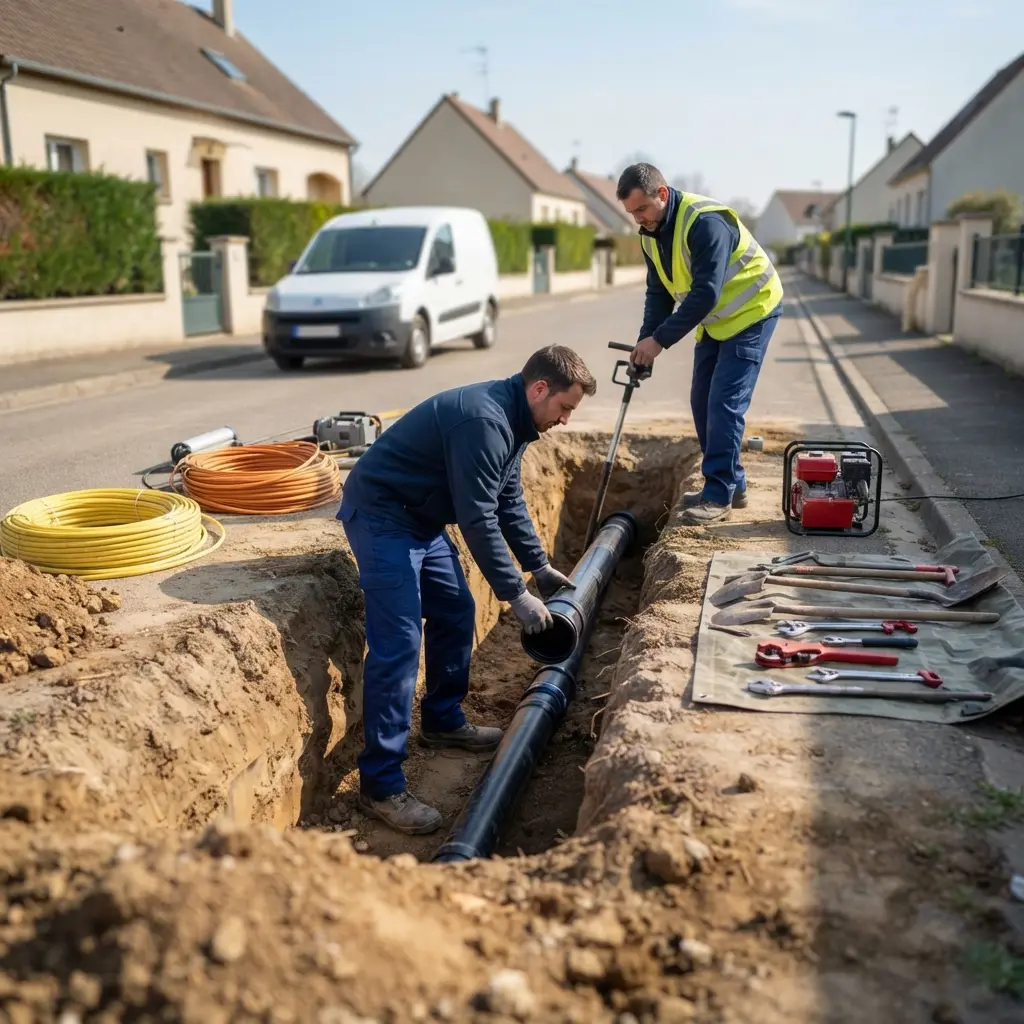 Raccordement au tout à l'égout Œting (57600)