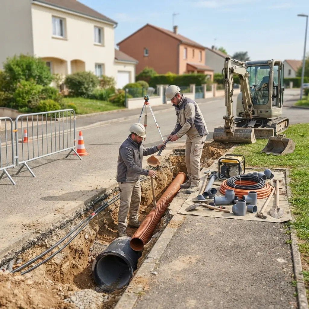 Raccordement au tout à l'égout Augny (57685)