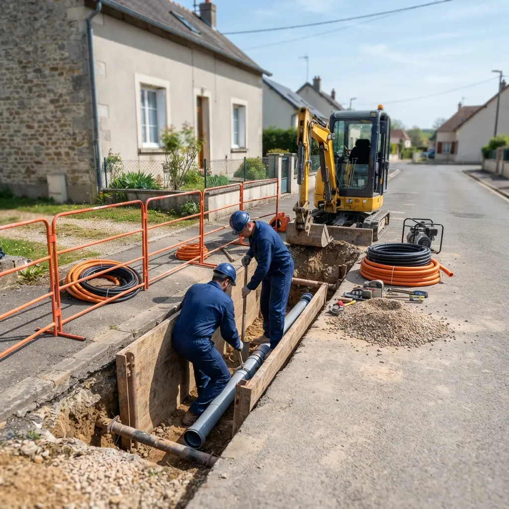 Raccordement au tout à l'égout Aumetz (57710)