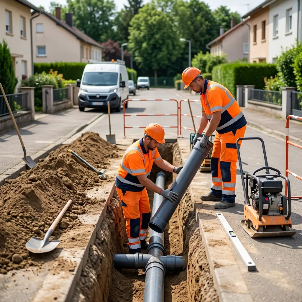 Raccordement au tout à l'égout Folschviller (57730)