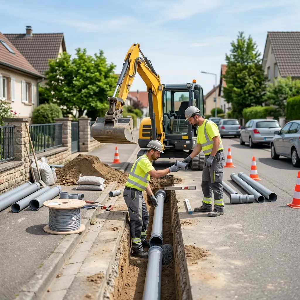 Raccordement au tout à l'égout Macheren (57730)
