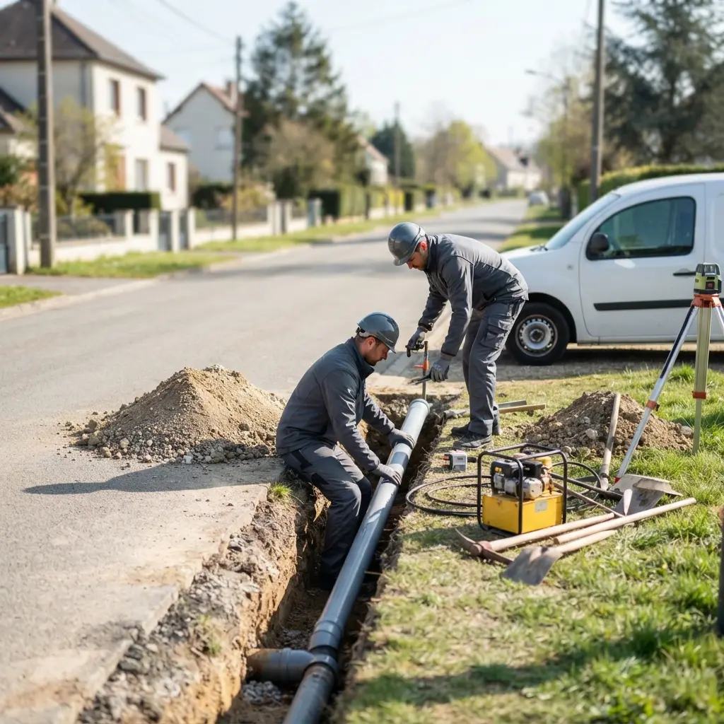 Raccordement au tout à l'égout Hambach (57910)