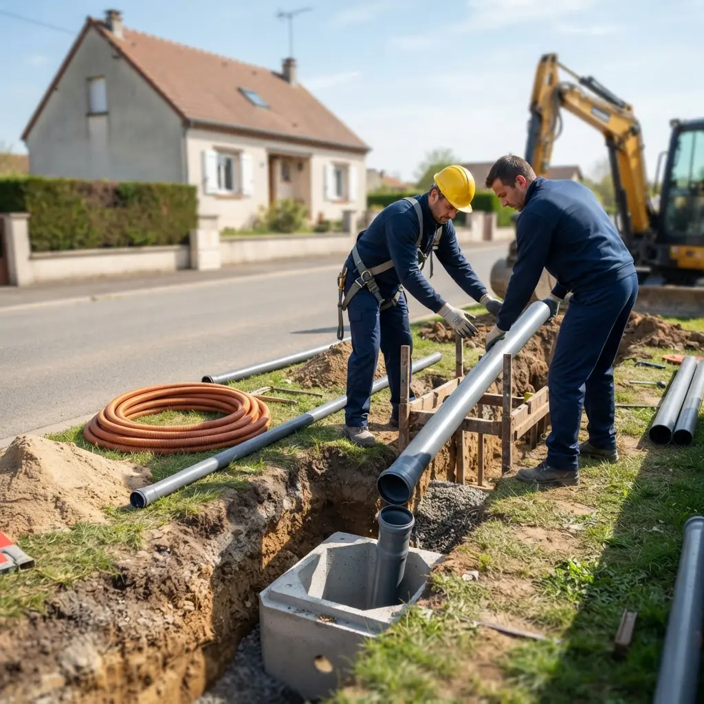 Raccordement au tout à l'égout Metzervisse (57940)