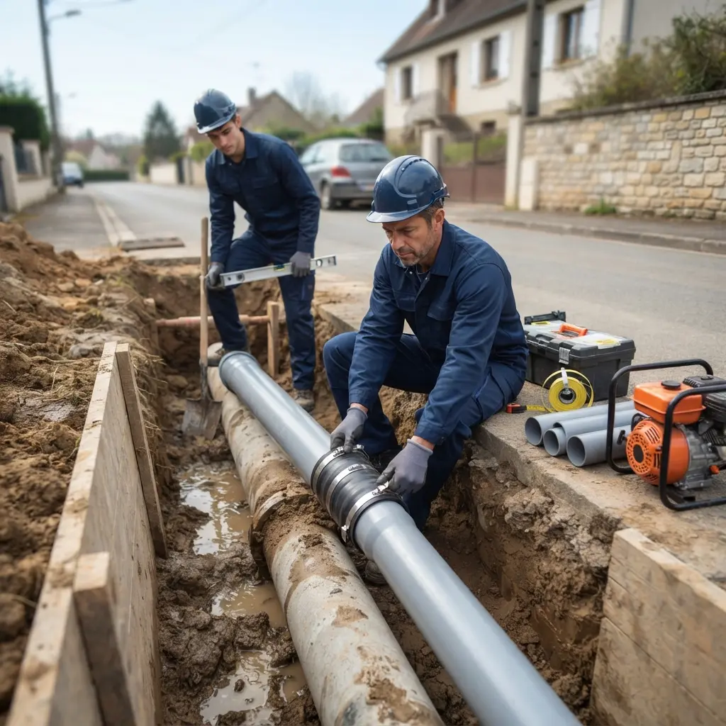 Raccordement au tout à l'égout La Broque (67130)