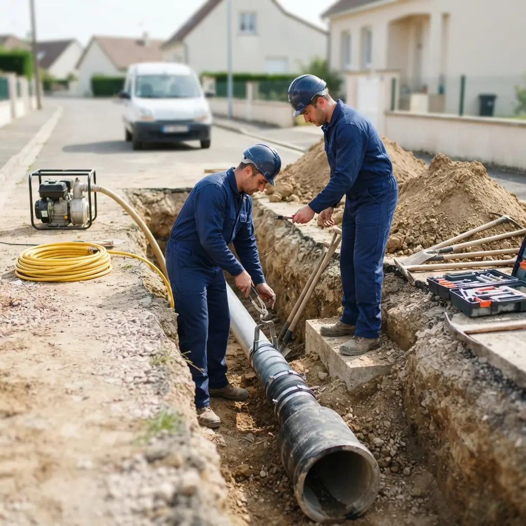 Raccordement au tout à l'égout Wisches (67130)
