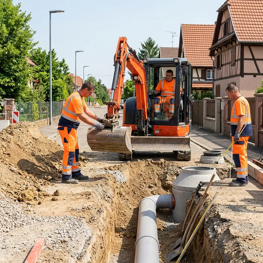 Raccordement au tout à l'égout Gerstheim (67150)