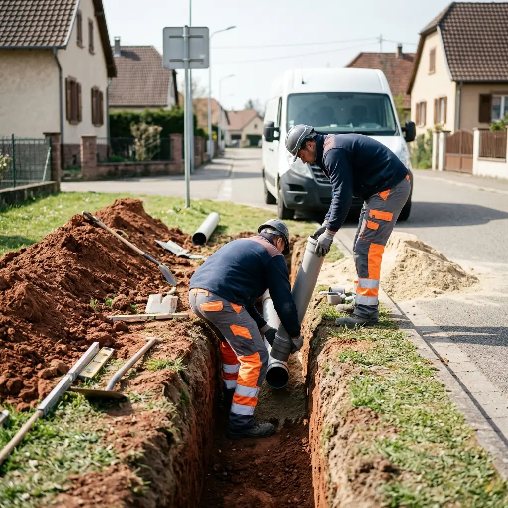 Raccordement au tout à l'égout Brumath (67170)