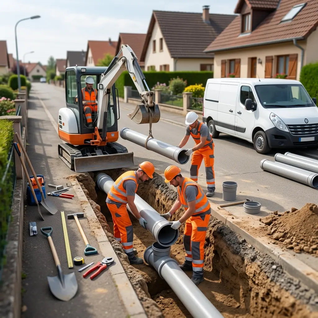 Raccordement au tout à l'égout Oberschaeffolsheim (67203)