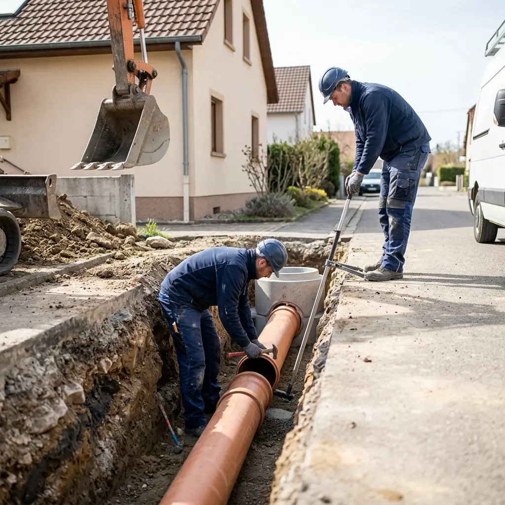 Raccordement au tout à l'égout Oberhoffen-sur-Moder (67240)