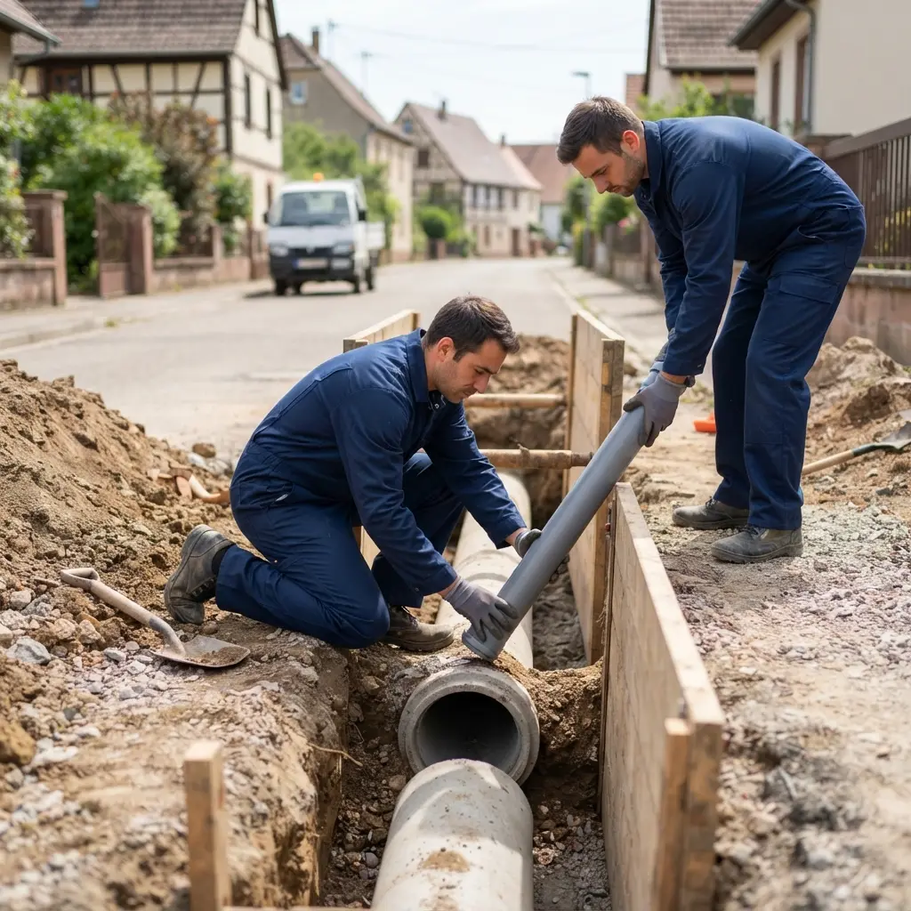 Raccordement au tout à l'égout Ingwiller (67340)