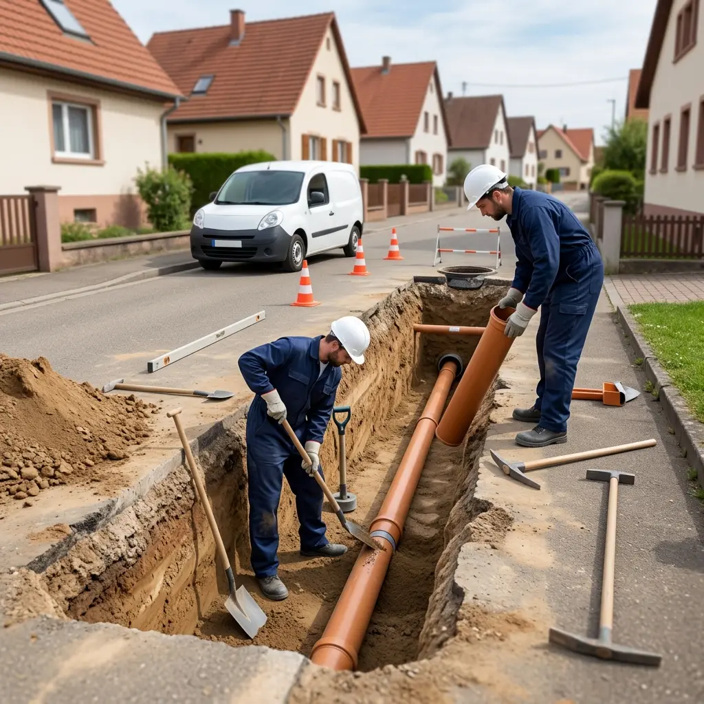 Raccordement au tout à l'égout Val-de-Moder (67350)