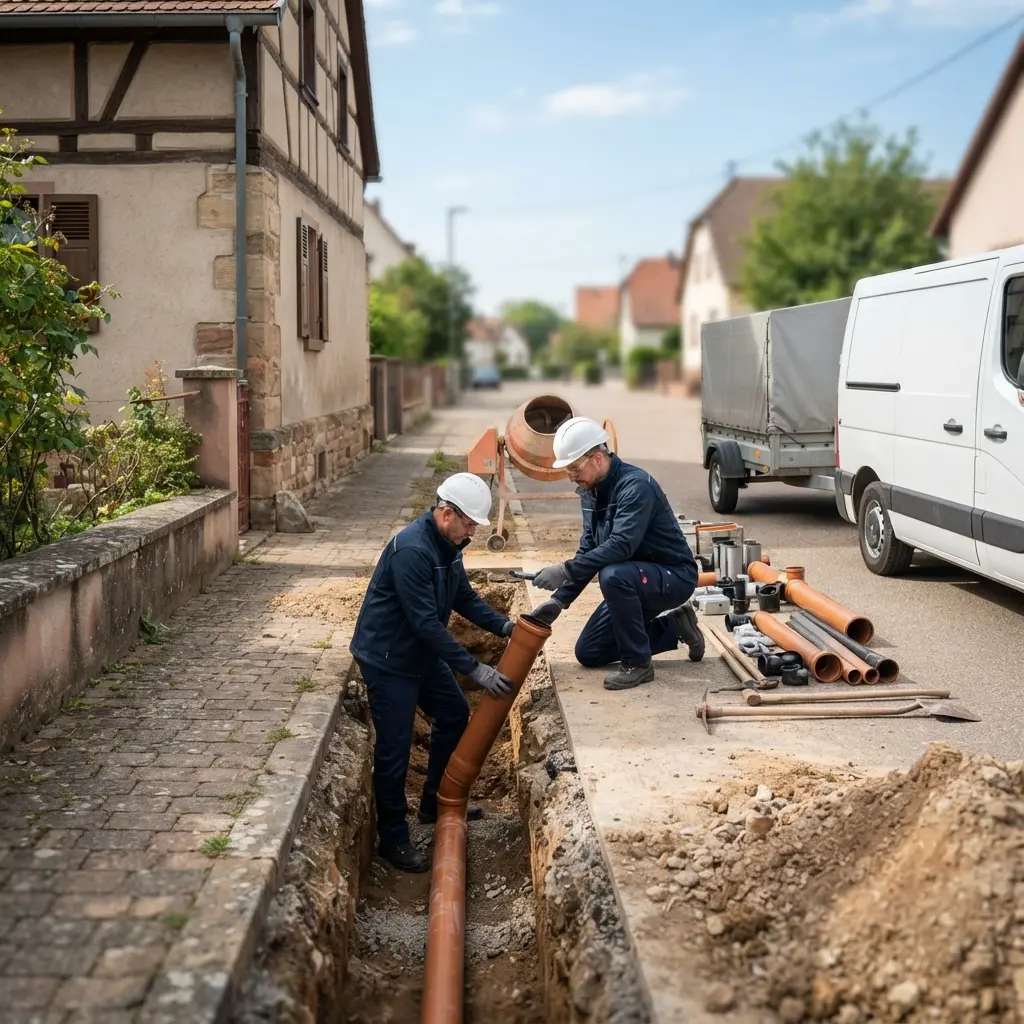 Raccordement au tout à l'égout Marmoutier (67440)
