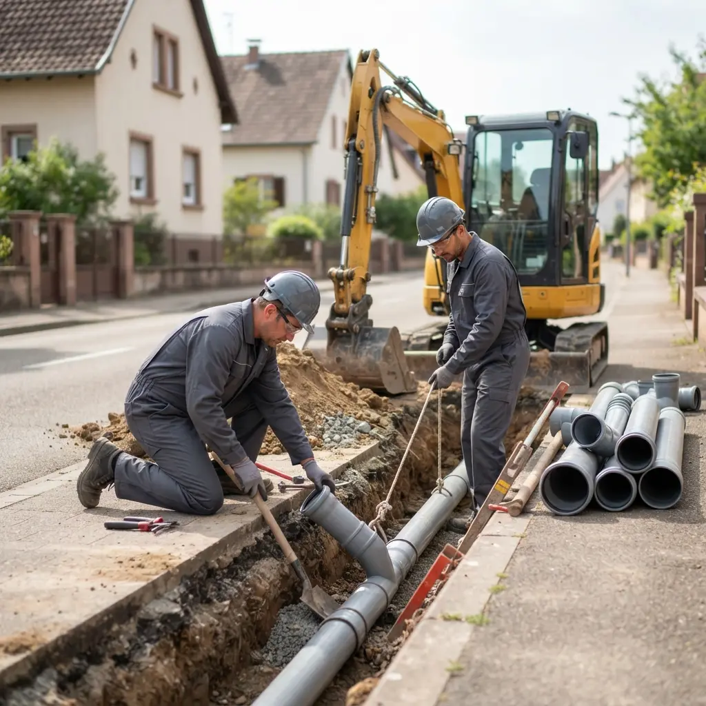 Raccordement au tout à l'égout Souffelweyersheim (67460)
