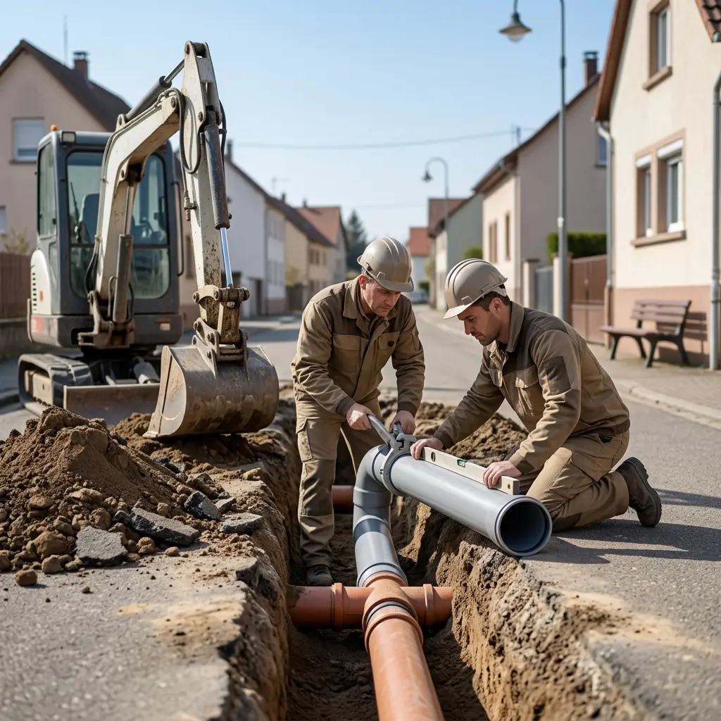 Comment se déroule l'opération de raccordement au tout à l'égout à Seltz ?