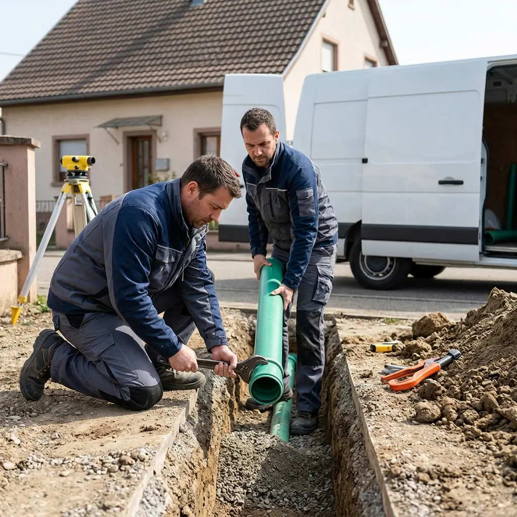 Pourquoi nous choisir à Bœrsch : Réactivité, expertise et conformité, nous garantissons un raccordement du tout à l'égout de qualité.