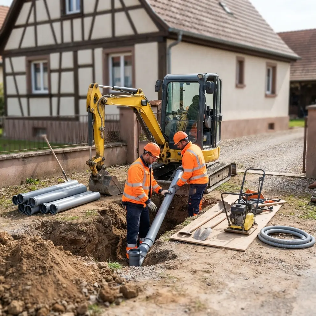 Raccordement au tout à l'égout Vendenheim (67550)