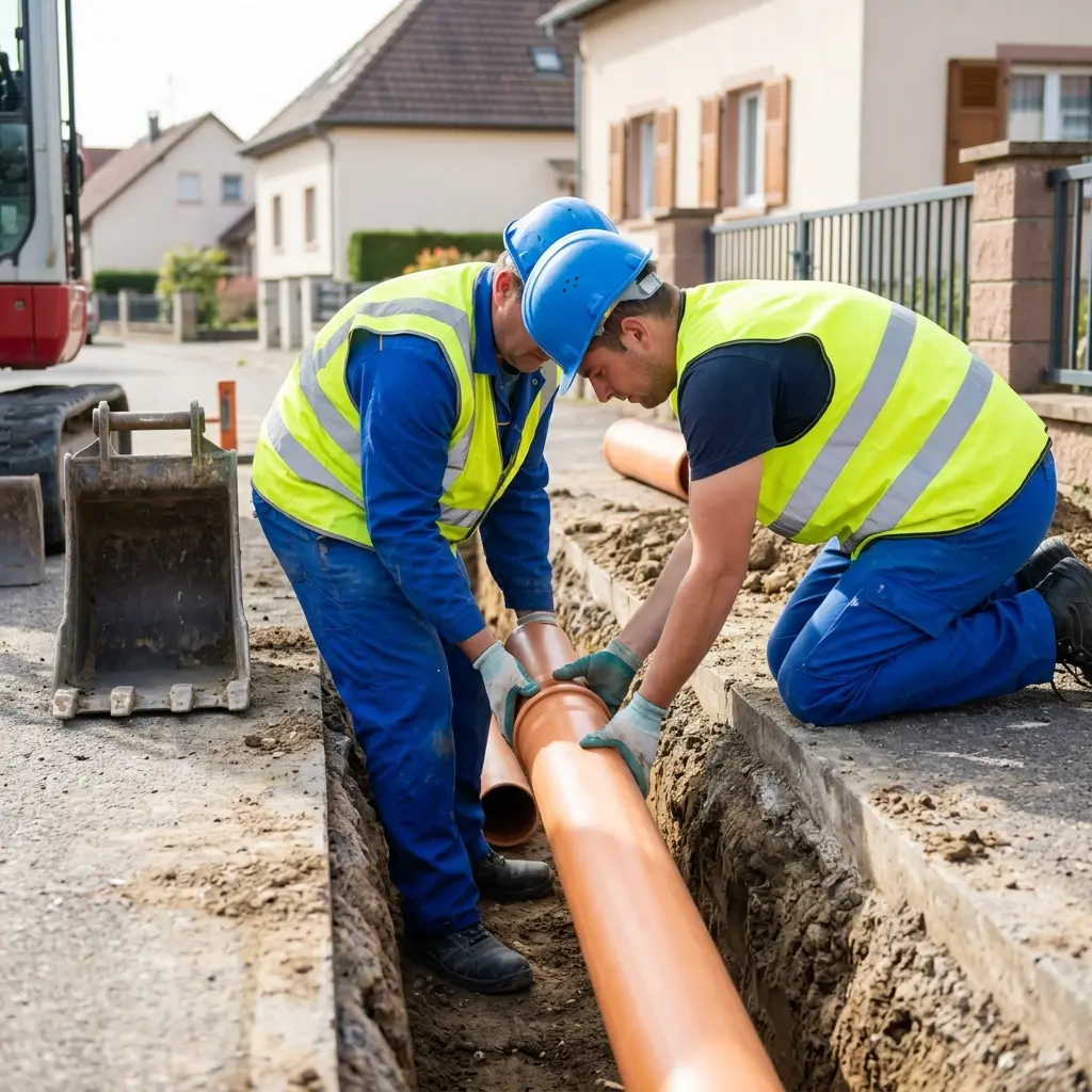 Raccordement au tout à l'égout Schweighouse-sur-Moder (67590)