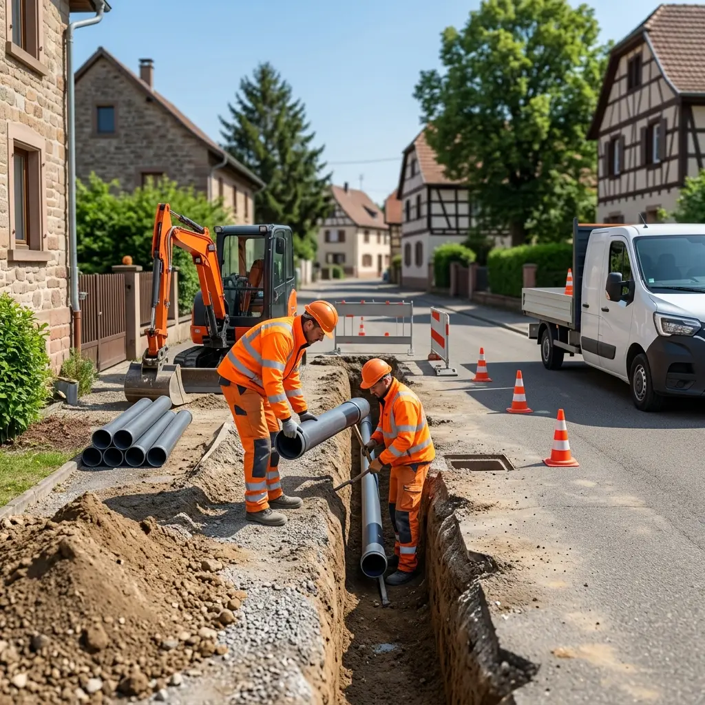 Raccordement au tout à l'égout Lauterbourg (67630)