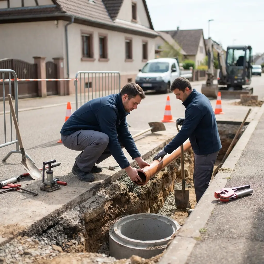 Raccordement au tout à l'égout Fegersheim (67640)