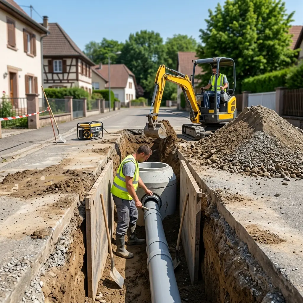 Expertise en raccordement au tout à l'égout à Châtenois