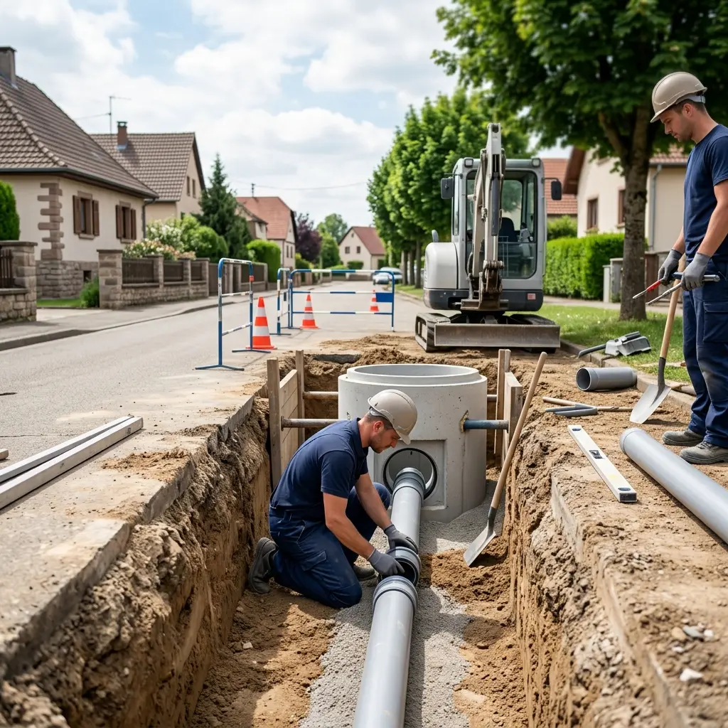 Raccordement au tout à l'égout Châtenois (67730)