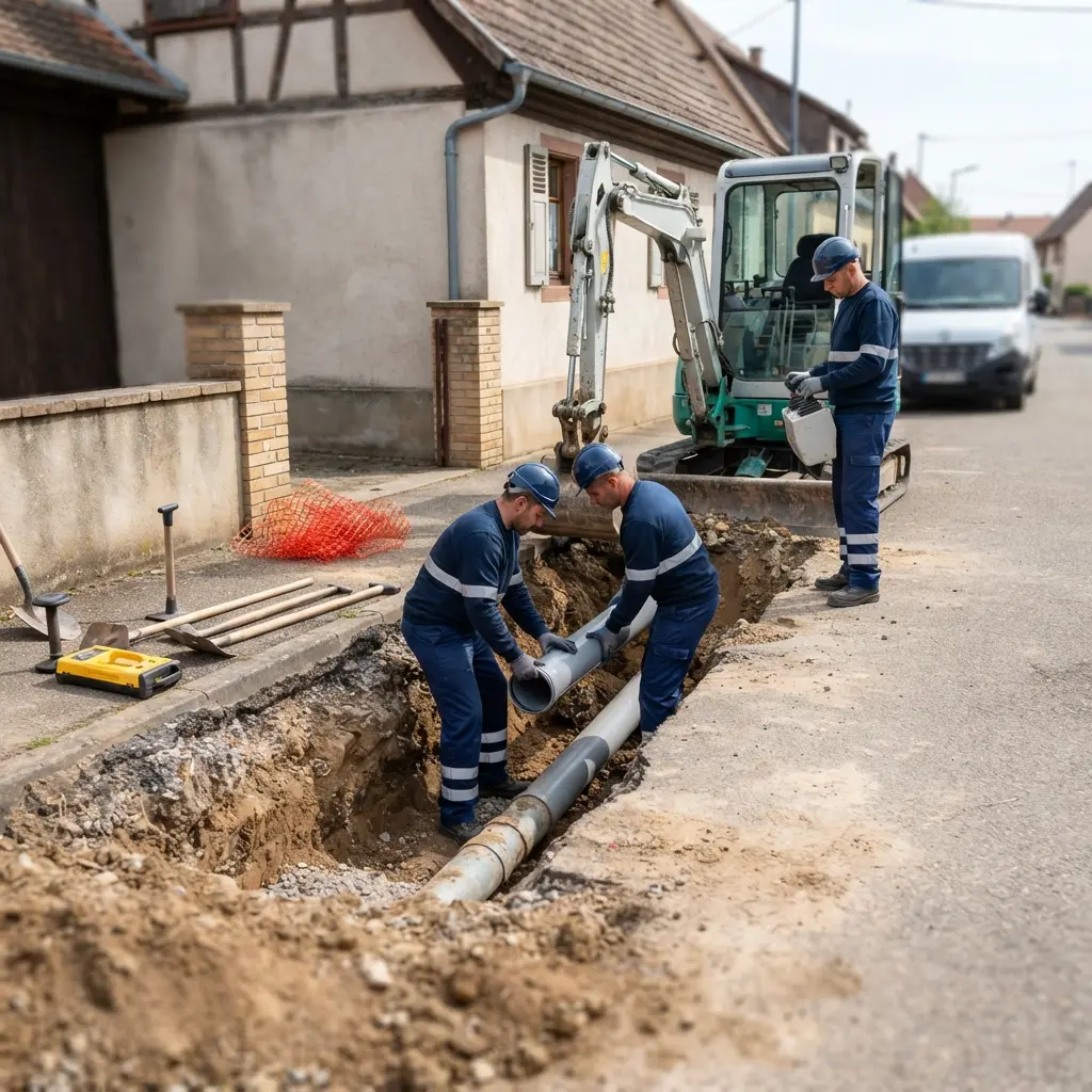 Notre méthode de mise en conformité au tout à l'égout à Sessenheim