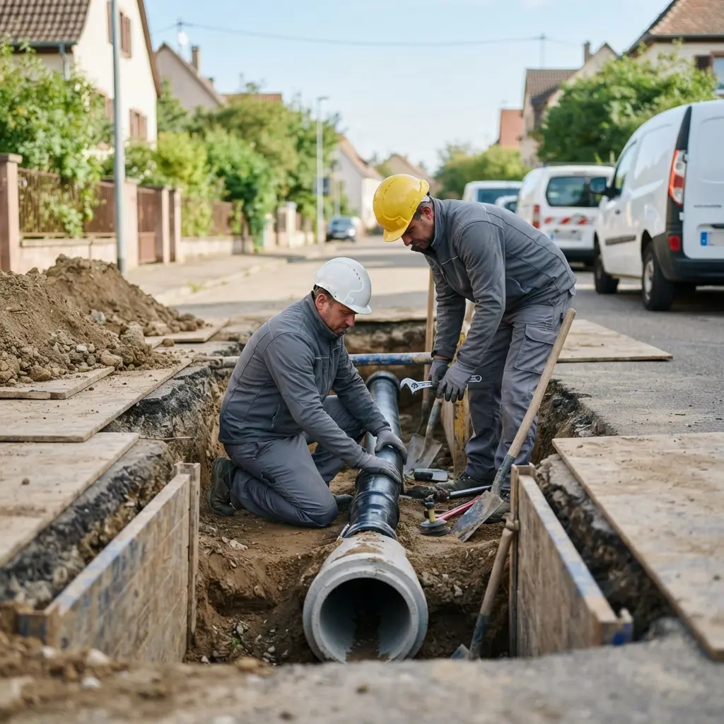 Raccordement au tout à l'égout Hœnheim (67800)