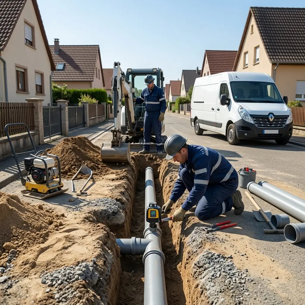 Raccordement au tout à l'égout Herrlisheim (67850)