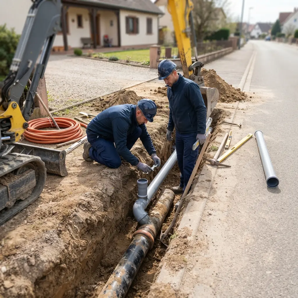 Raccordement au tout à l'égout Rhinau (67860)