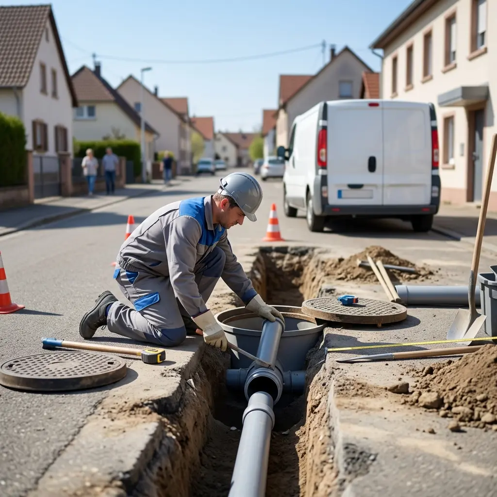 Raccordement au tout à l'égout Ingersheim (68040)