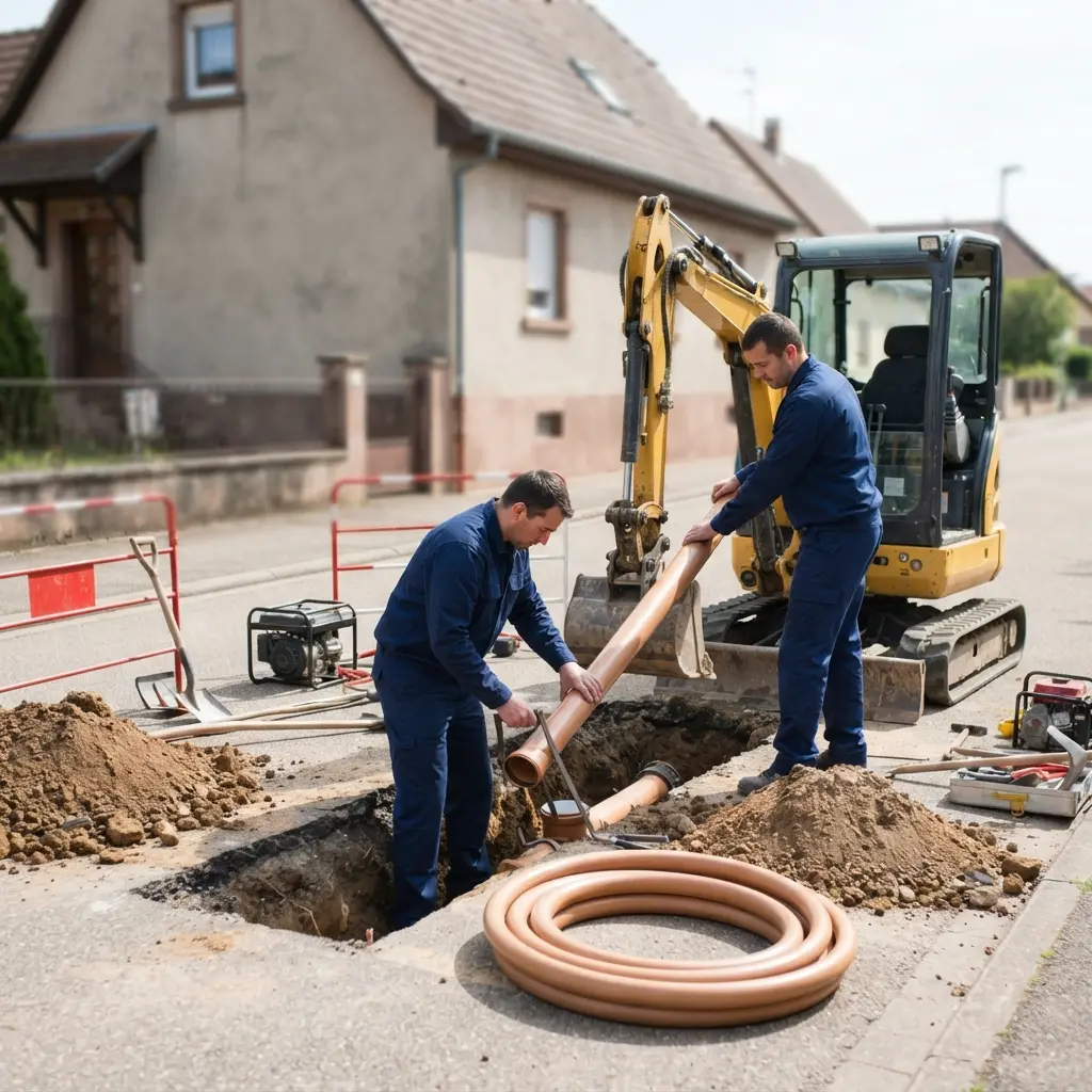 Raccordement au tout à l'égout Pfastatt (68120)