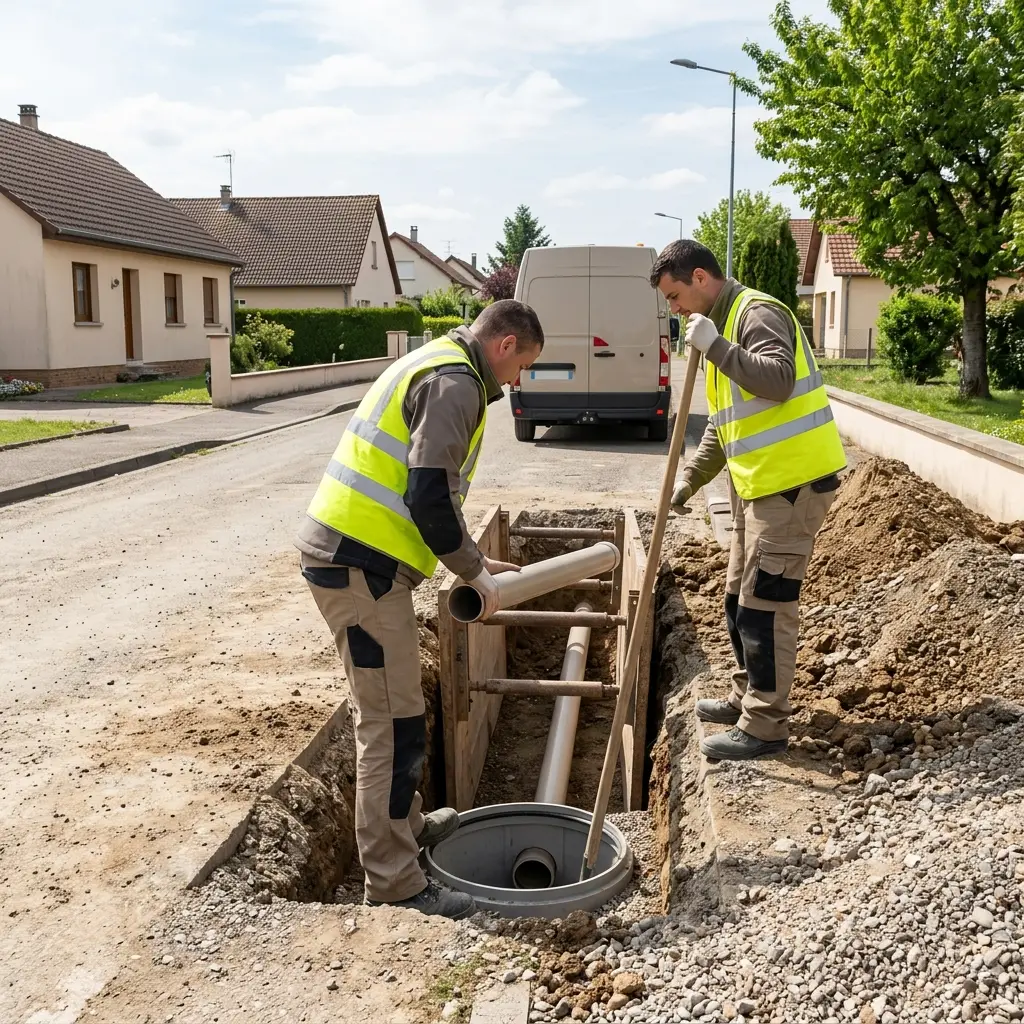 Raccordement au tout à l'égout Houssen (68125)