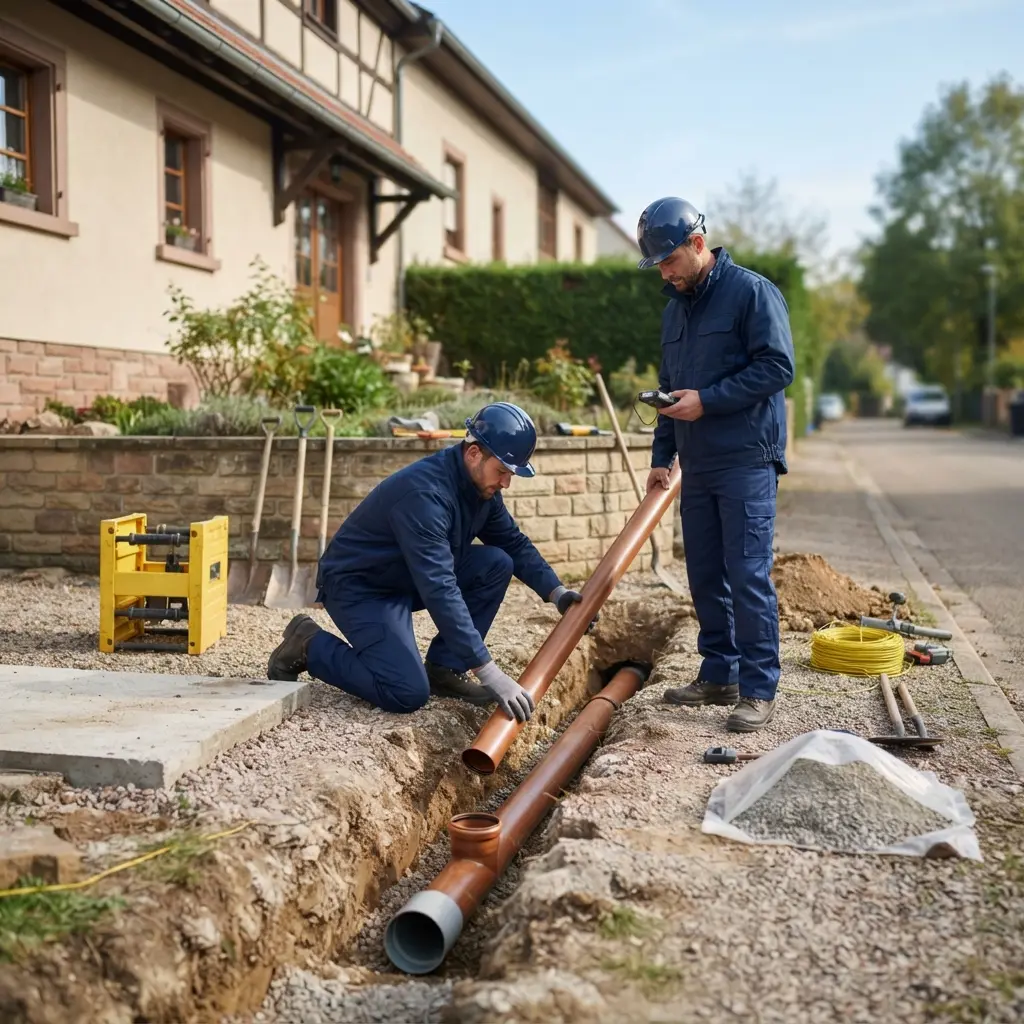 Raccordement au tout à l'égout Hégenheim (68220)