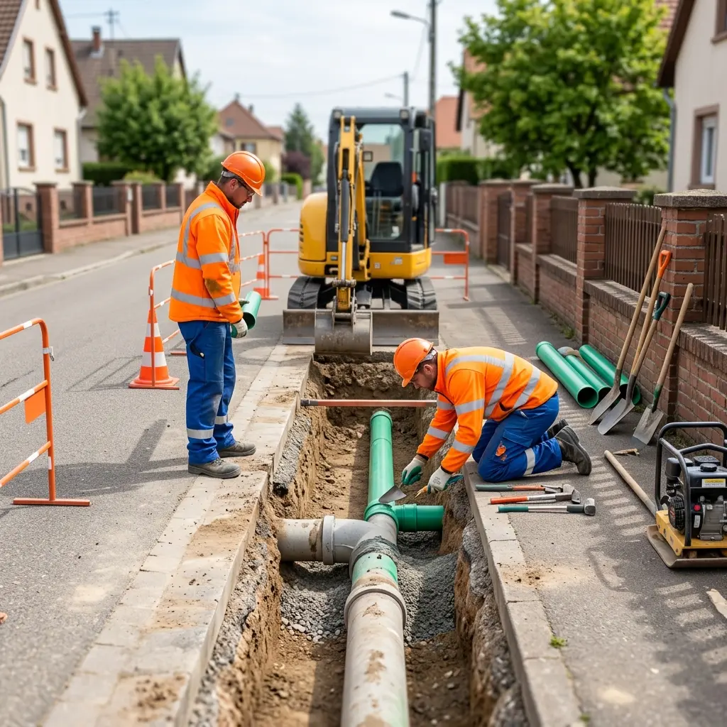 Raccordement au tout à l'égout Hésingue (68220)