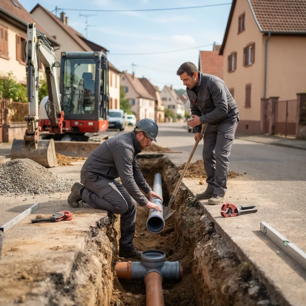 Raccordement au tout à l'égout Rouffach (68250)