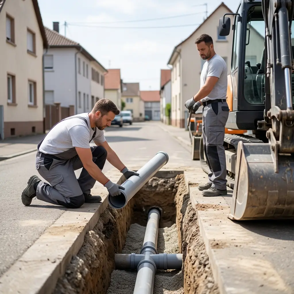 Comment se déroule le raccordement au tout à l'égout à Sausheim ?