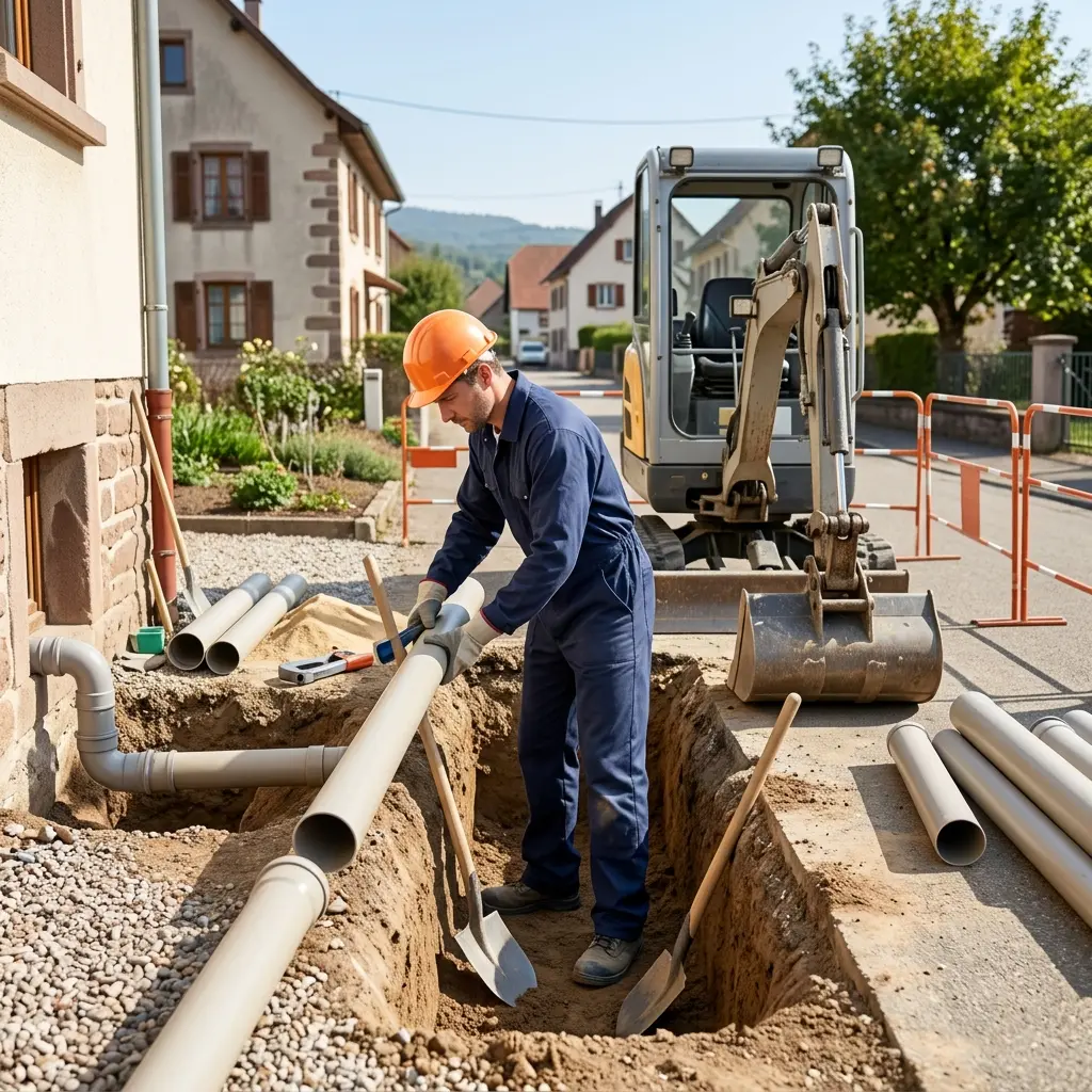 Raccordement au tout à l'égout Saint-Amarin (68550)