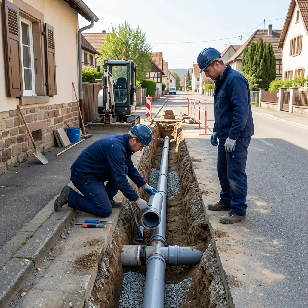 Raccordement au tout à l'égout Illfurth (68720)