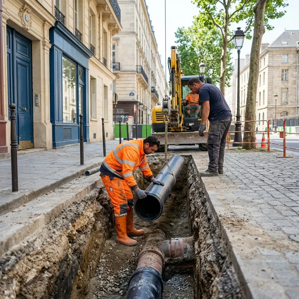 Raccordement au tout à l'égout Paris 3 (75003)