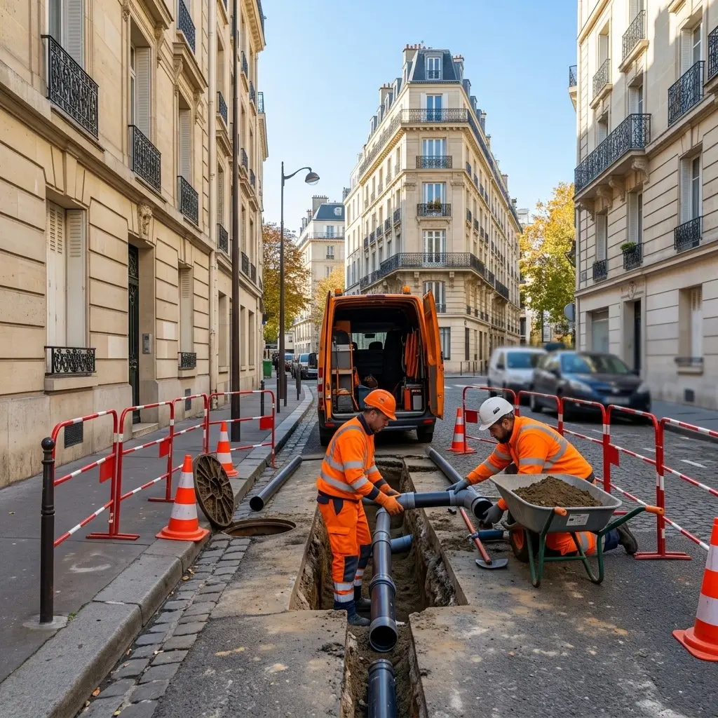 Comment se déroule l'installation du raccordement à Paris 5 ?