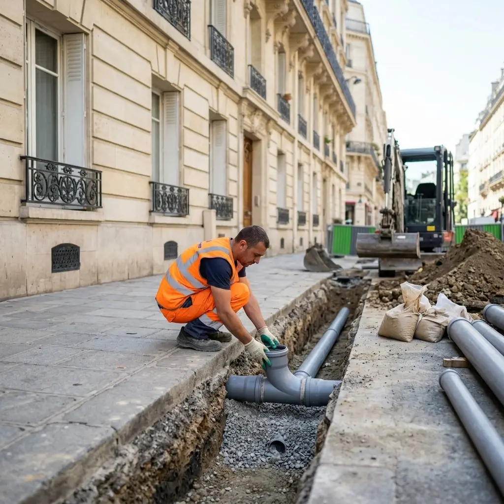 Raccordement au tout à l'égout Paris 9 (75009)