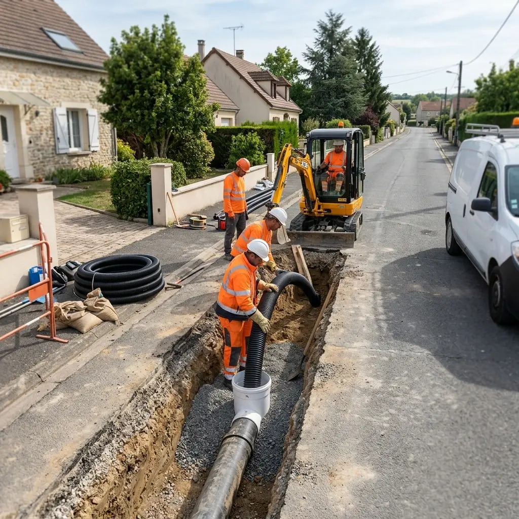 Raccordement au tout à l'égout Chailly-en-Brie (77120)