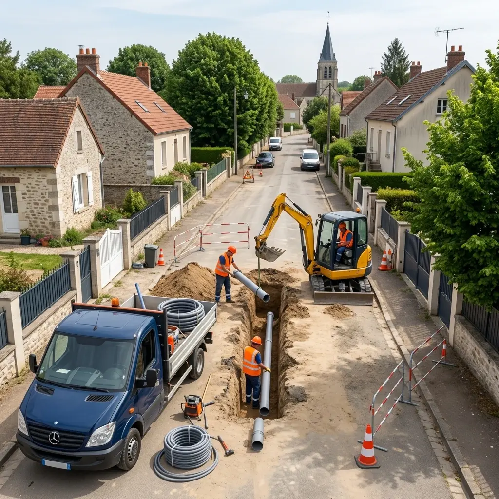 Raccordement au tout à l'égout Courcelles-en-Bassée (77126)
