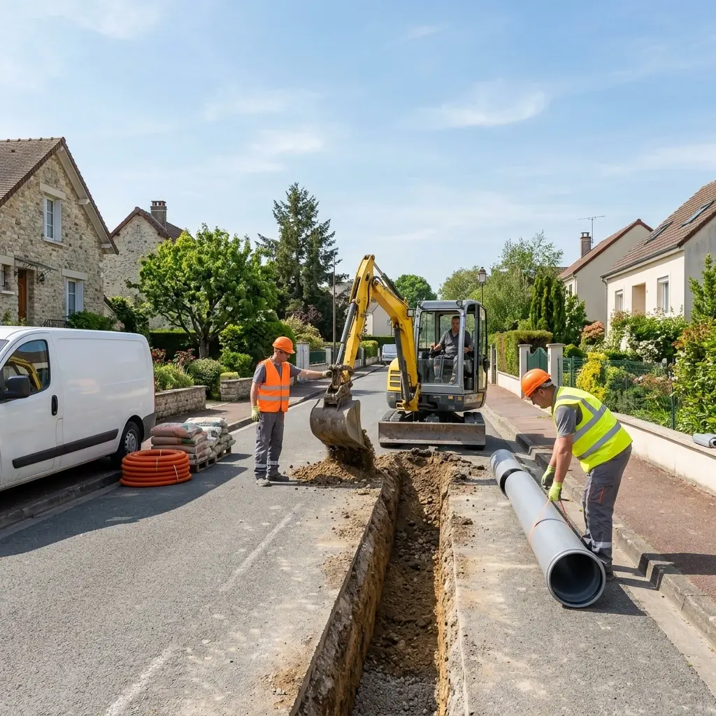 Raccordement au tout à l'égout La Grande-Paroisse (77130)