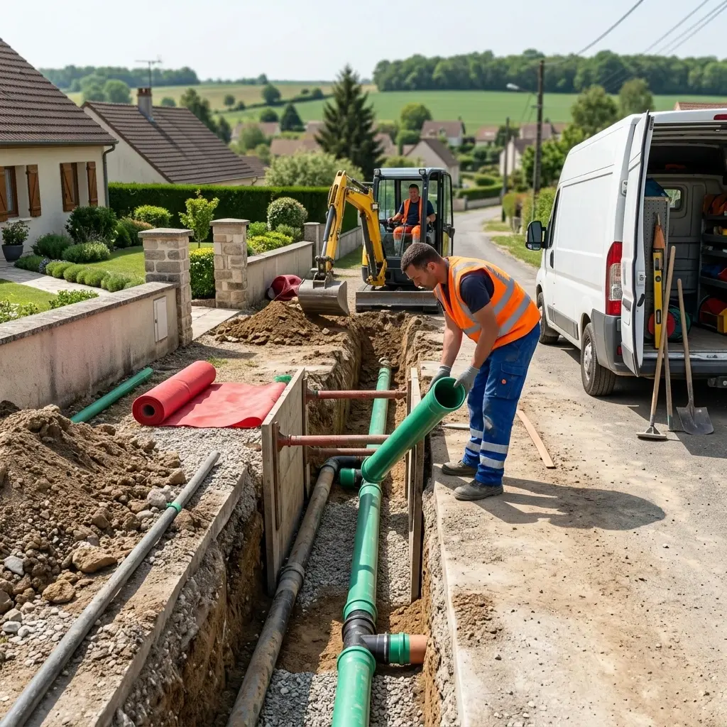 Raccordement au tout à l'égout Tombe (77130)
