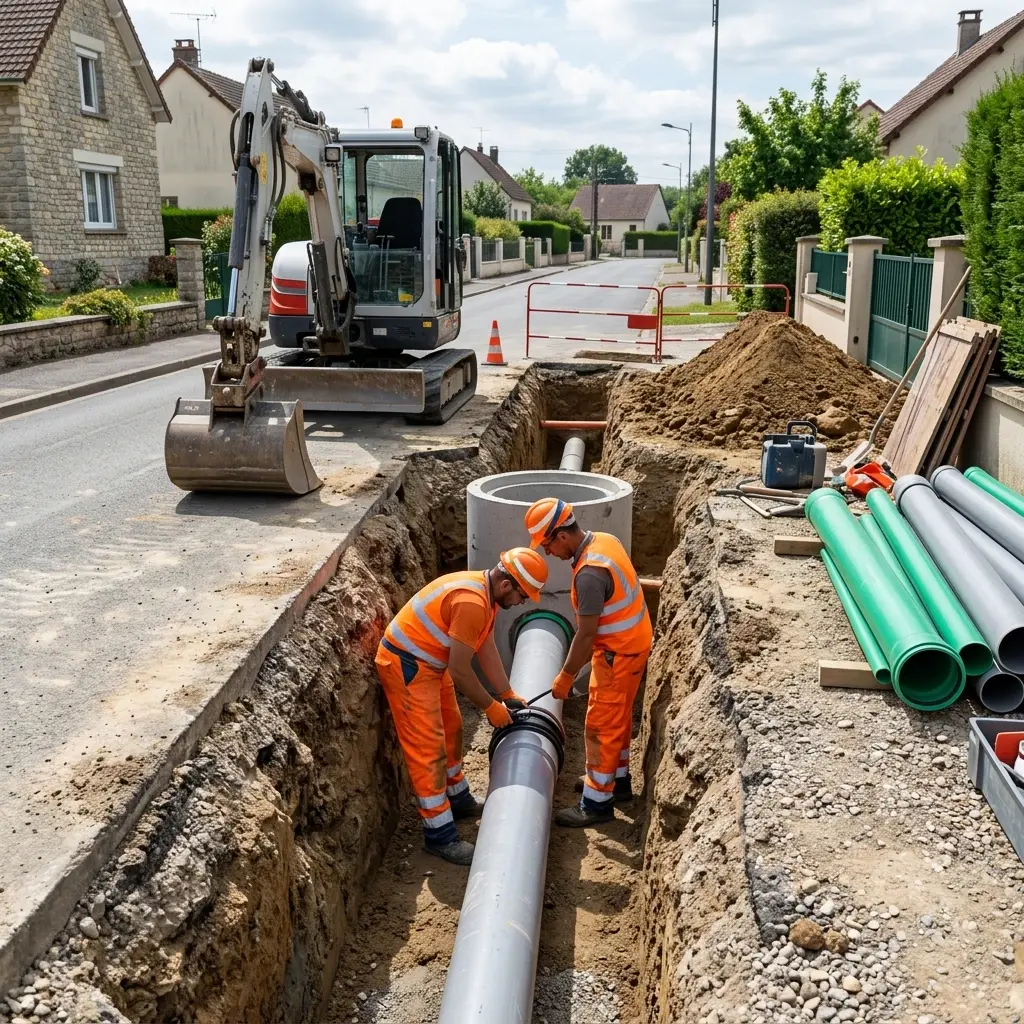 Raccordement au tout à l'égout Pézarches (77131)