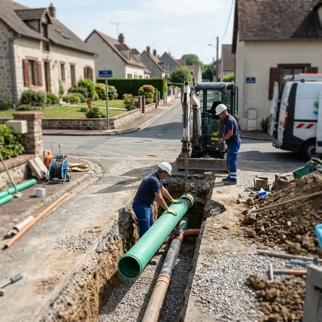 Raccordement au tout à l'égout Touquin (77131)
